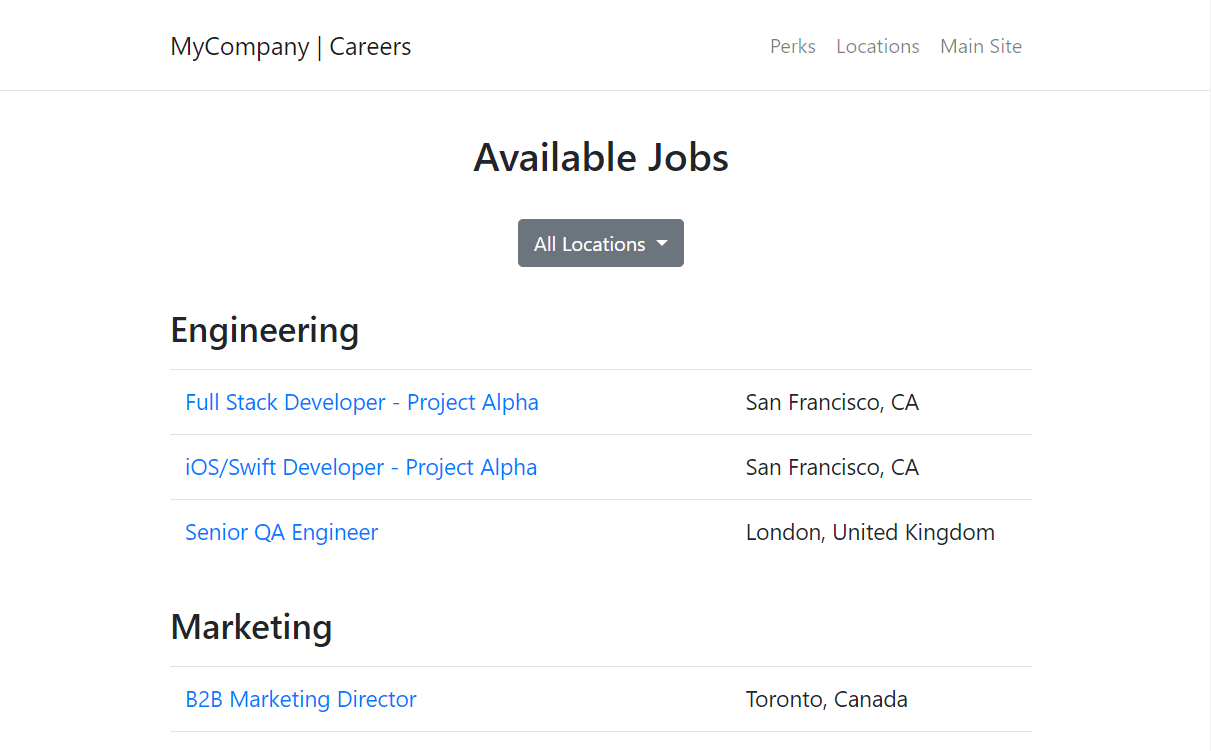 Career Page Design
